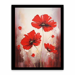 Red Flowers Canvas Painting