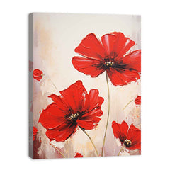 Red Flowers Canvas Painting