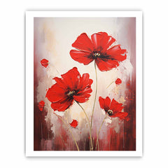 Red Flowers Canvas Painting