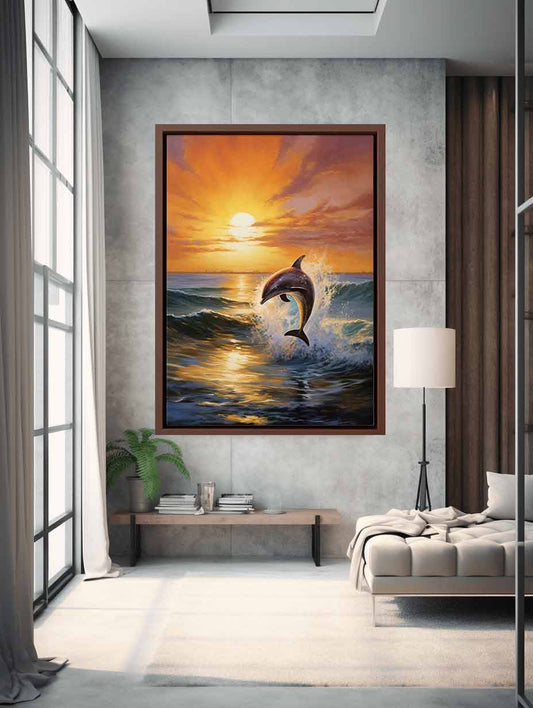 Dolphin Canvas Painting