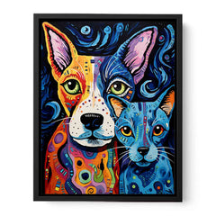 Two Dogs Canvas Painting