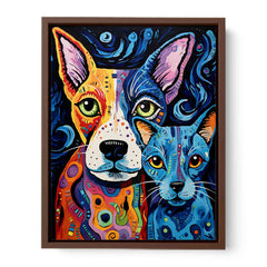 Two Dogs Canvas Painting