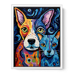 Two Dogs Canvas Painting