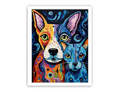 Two Dogs Canvas Painting