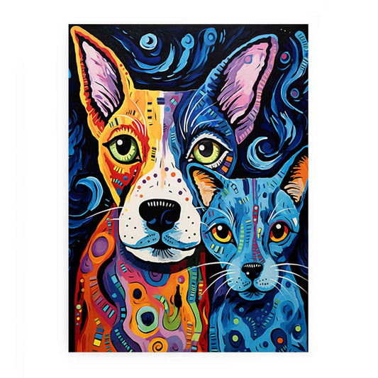 Two Dogs Canvas Painting