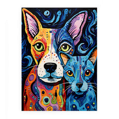 Two Dogs Canvas Painting