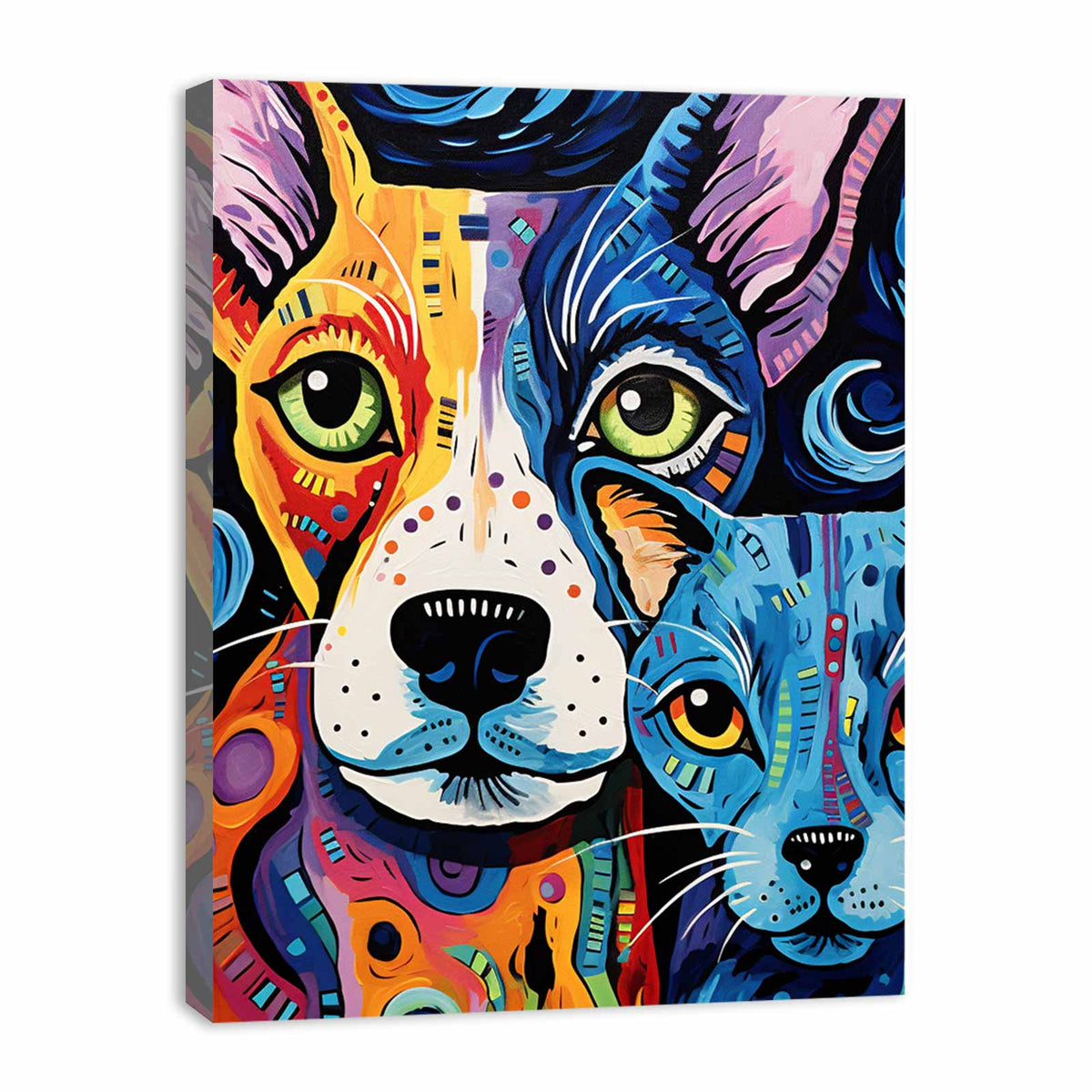 Two Dogs Canvas Painting