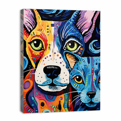 Two Dogs Canvas Painting