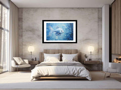 Blue Fish Canvas Painting Print