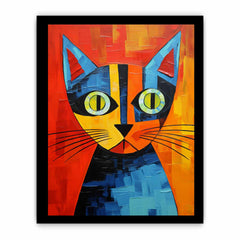 Red Cat Canvas Painting