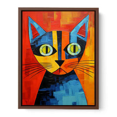 Red Cat Canvas Painting