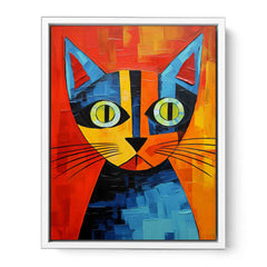 Red Cat Canvas Painting