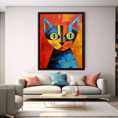 Red Cat Canvas Painting