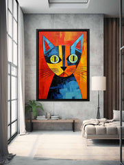 Red Cat Canvas Painting