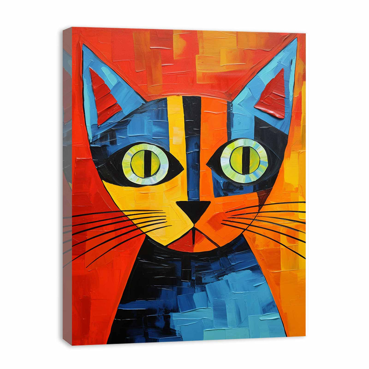 Red Cat Canvas Painting