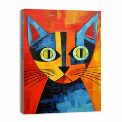 Red Cat Canvas Painting