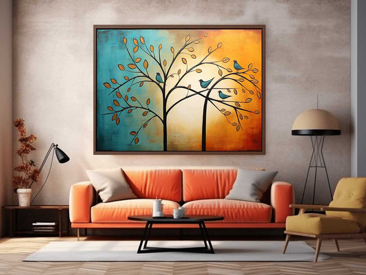 Tree Birds Canvas Art Print
