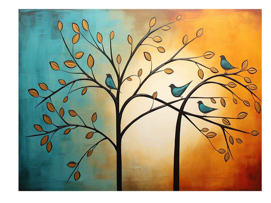 Tree Birds Canvas Art Print