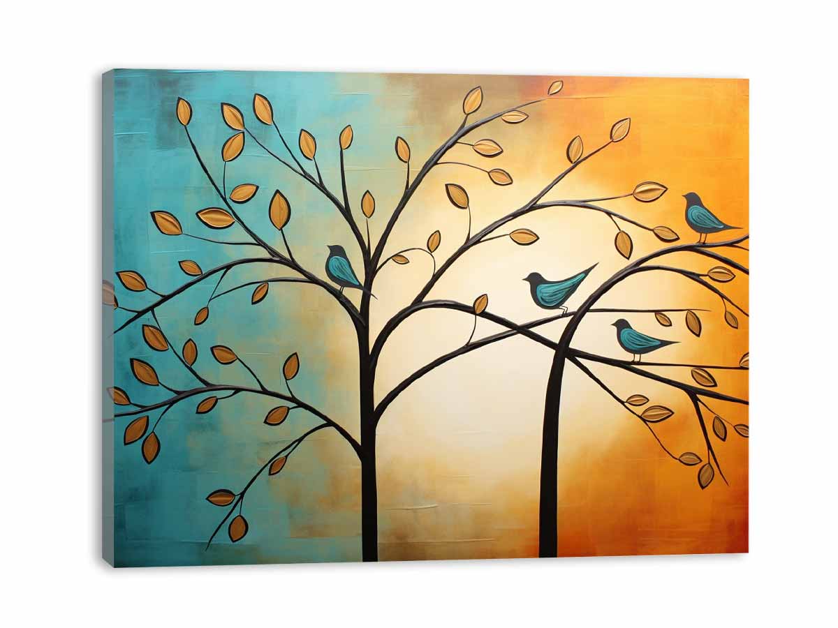 Tree Birds Canvas Art Print