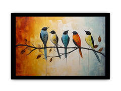 Bird on Branch Canvas Painting