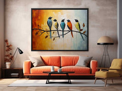 Bird on Branch Canvas Painting
