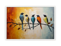 Bird on Branch Canvas Painting