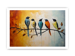Bird on Branch Canvas Painting