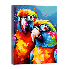 Two Parrots Canvas Artwork Painting