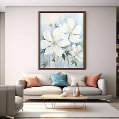 White Flower Canvas Art Print