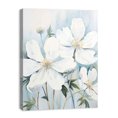 White Flower Canvas Art Print