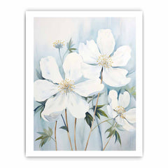 White Flower Canvas Art Print