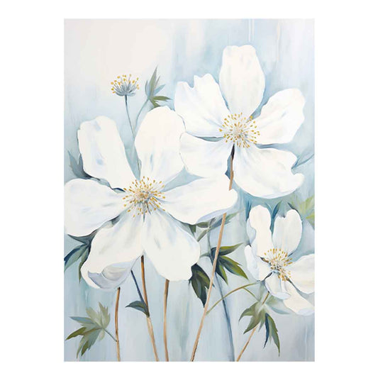 White Flower Canvas Art Print