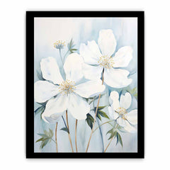 White Flower Canvas Art Print