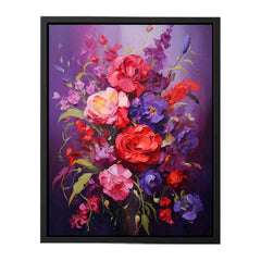 Purple Red Flower Canvas Art Print
