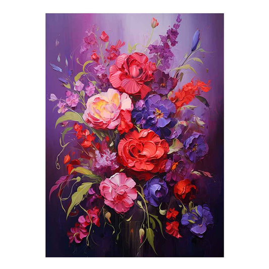 Purple Red Flower Canvas Art Print