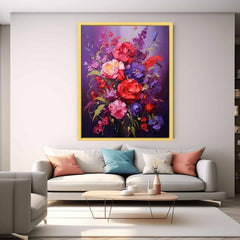 Purple Red Flower Canvas Art Print