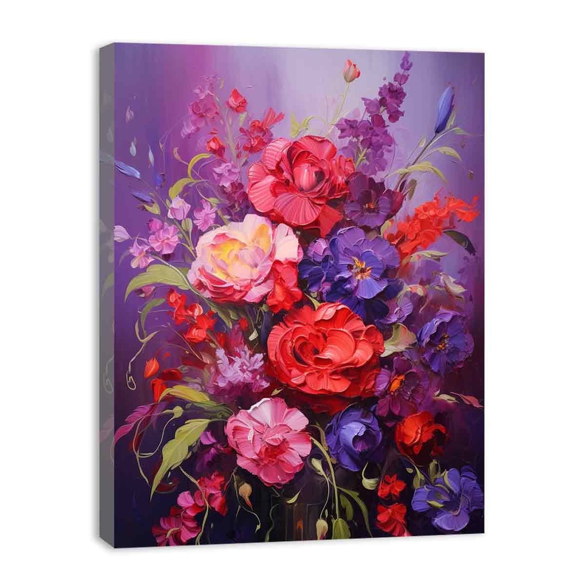 Purple Red Flower Canvas Art Print