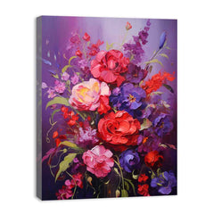 Purple Red Flower Canvas Art Print