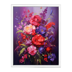 Purple Red Flower Canvas Art Print