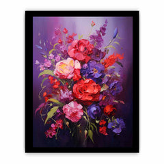 Purple Red Flower Canvas Art Print