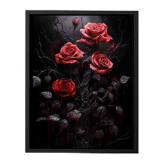 Black Roses Flower Canvas Art Print