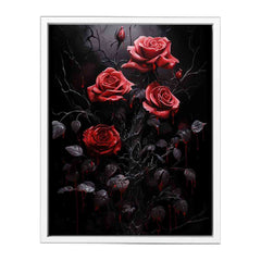 Black Roses Flower Canvas Art Print