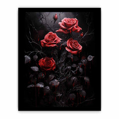 Black Roses Flower Canvas Art Print