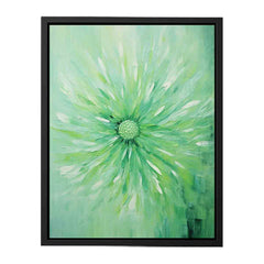 Green Flower Canvas Art Painting