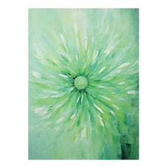 Green Flower Canvas Art Painting