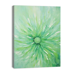 Green Flower Canvas Art Painting