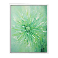 Green Flower Canvas Art Painting