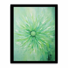 Green Flower Canvas Art Painting