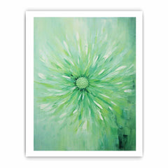 Green Flower Canvas Art Painting