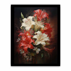 White Red Flower Canvas Art Print